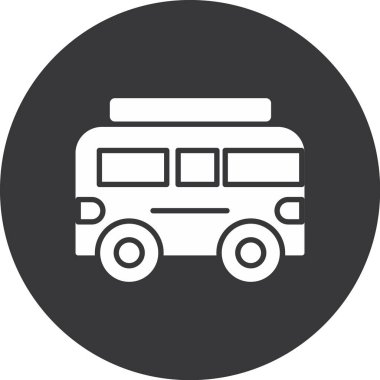 bus simgesi vektör illüstrasyonu