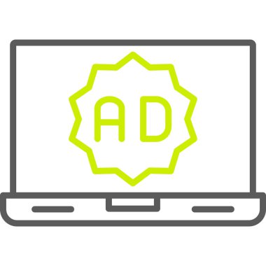 reklam reklam ikonu ana hatları biçiminde