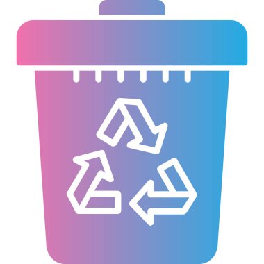 Çöp kutusu. Web simgesi basit illüstrasyon