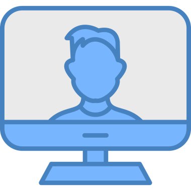 Bilgisayar. Web simgesi basit illüstrasyon