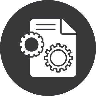 Belge. Web simgesi basit illüstrasyon