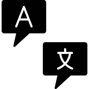 Bir sohbet simgesinin vektör illüstrasyonu