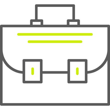 Evrak Çantası Vektör Satır Simgesi Tasarımı