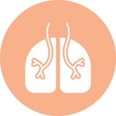 Ciğerler. Web simgesi basit illüstrasyon