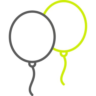 Balonlar. Web simgesi vektör illüstrasyonu