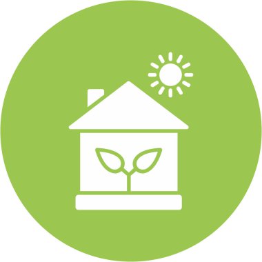 Ekoloji koruma ortamı simgesi ana hat biçiminde