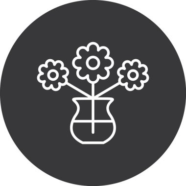 Resim çiçek simgesi, modern biçim