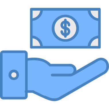 Para için. Web simgesi basit illüstrasyon