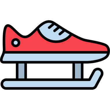 ayakkabı simgesi renk ana hatları vektörü