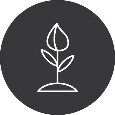 Bitki simgesinin vektör illüstrasyonu