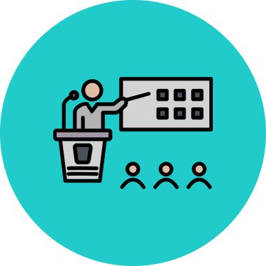 Mavi takım elbiseli ve sepetli bir adamın vektör çizimi