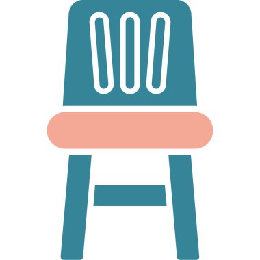 Sandalye. Web simgesi basit illüstrasyon