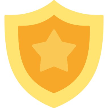 kalkan düz vektör simgesi