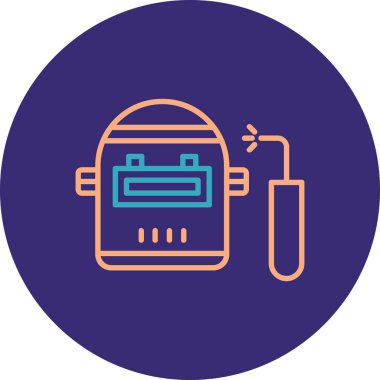 Benzin istasyonu simgesinin vektör illüstrasyonu