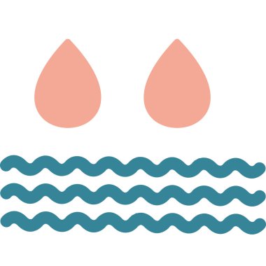 Su. Web simgesi basit illüstrasyon