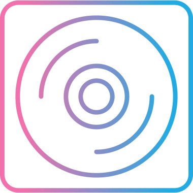 benzersiz cd vektör çizgisi simgesi