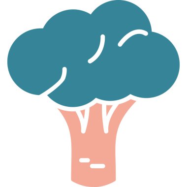 vektör ağacı düz simgesi