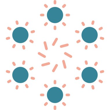 Mavi bir çiçeğin vektör illüstrasyonu