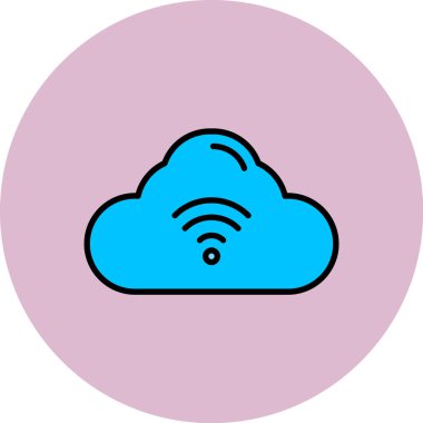 Kablosuz. Web simgesi basit illüstrasyon