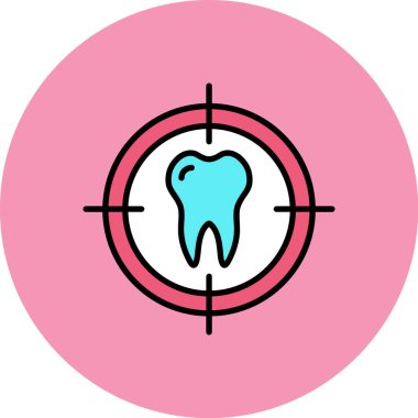 Diş vektörü simgesi modern basit illüstrasyon