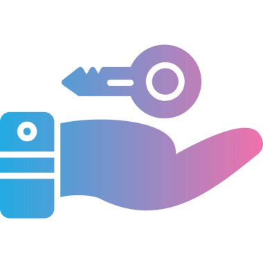 Anahtar kilidi simgesi. Web için anahtar vektör simgelerinin basit çizimi