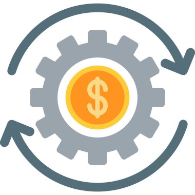 dişli düz vektör simgesi