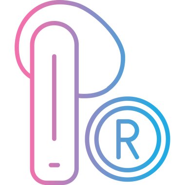 Modern b 'nin vektör illüstrasyonunda müziğin eksik simgesi