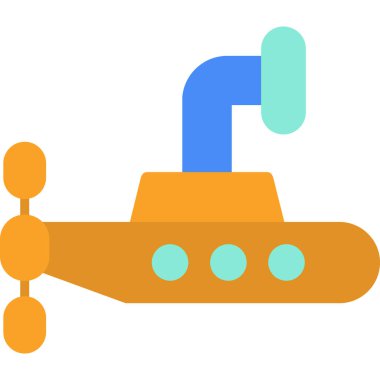 denizaltı ağ simgesi vektör illüstrasyonu