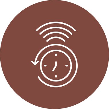 Alarm saat simgesi vektör illüstrasyonu