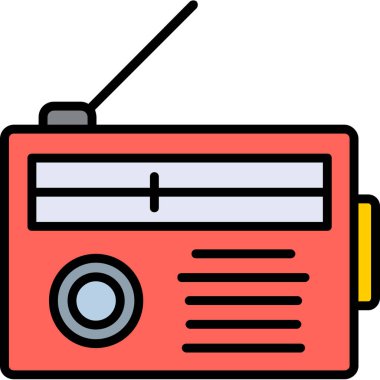 Radyo. Web simgesi basit tasarım