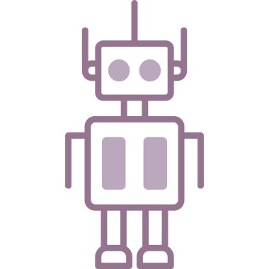 robot düz vektör simgesi