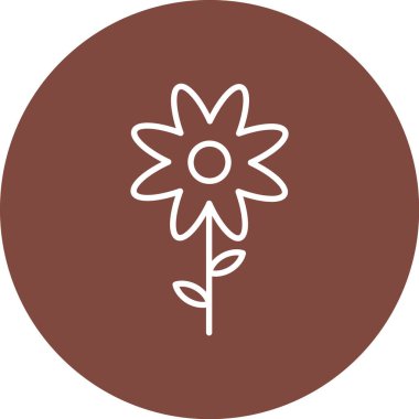 Çiçek simgesinin vektör illüstrasyonu