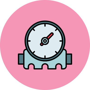 Saat simgesinin vektör illüstrasyonu