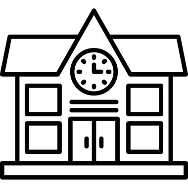 Okul binası. Basit tasarım