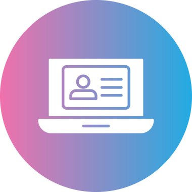 Dizüstü bilgisayar simgesinin vektör çizimi