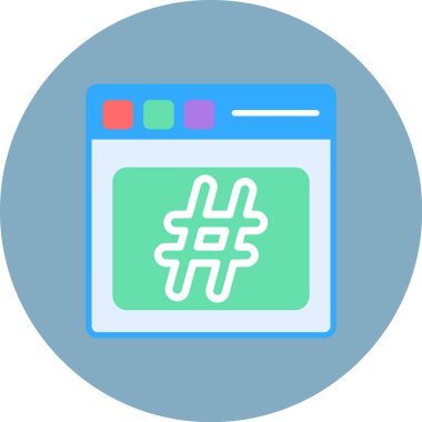 Sosyal medyanın web simgesi, vektör illüstrasyonu