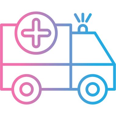 ambulans simgesi vektör illüstrasyonu