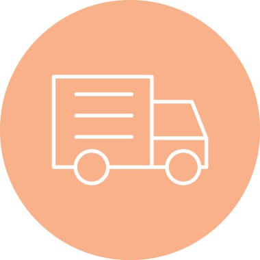 Kamyon. Web simgesi basit illüstrasyon