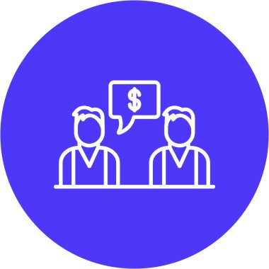 Doları olan insanların vektör simgesi