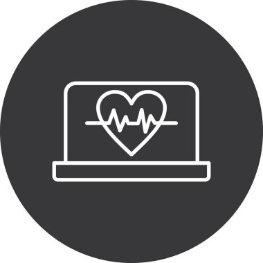 kalp vektör simgesi modern illüstrasyon