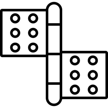 Dice simgesi, vektör illüstrasyonu