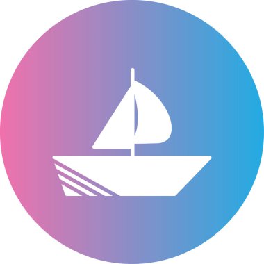 yelkenli ikonu vektör illüstrasyonu