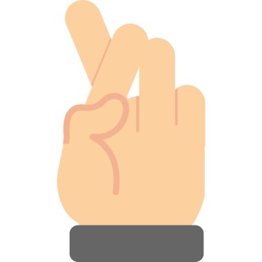 Parmakla işaret eden düz bir simge