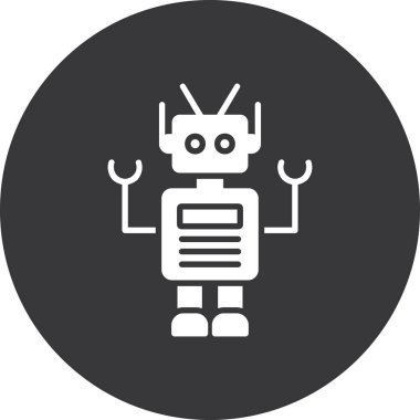 Robot simgesinin vektör illüstrasyonu
