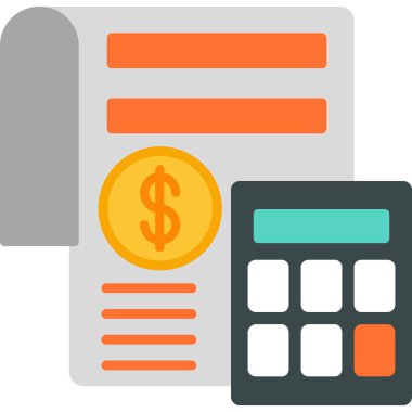 business finansı düz simge, vektör, illüstrasyon