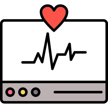 kalp hızı izleyici vektör çizimi