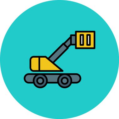 İnşaat vinci simgesi. vektör simgelerinin özet çizimi