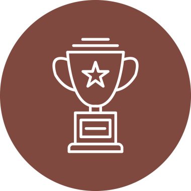 Ödül kupası. Basit illüstrasyon