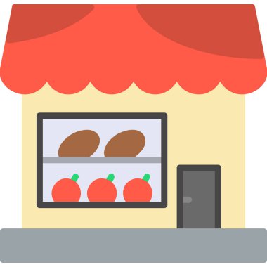 Dükkan. Web simgesi basit illüstrasyon