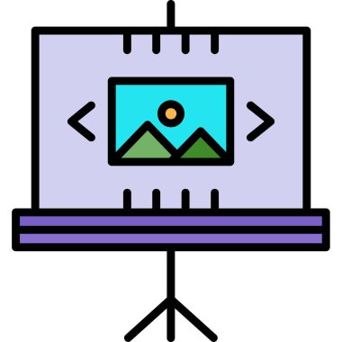 Kamera. Web simgesi basit illüstrasyon